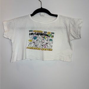 Vintage made in USA White Graphic baby tee T-Shirt